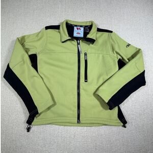 Marker Women Medium Green Black Zip Front Long Sleeve Lightweight Cycling Jacket